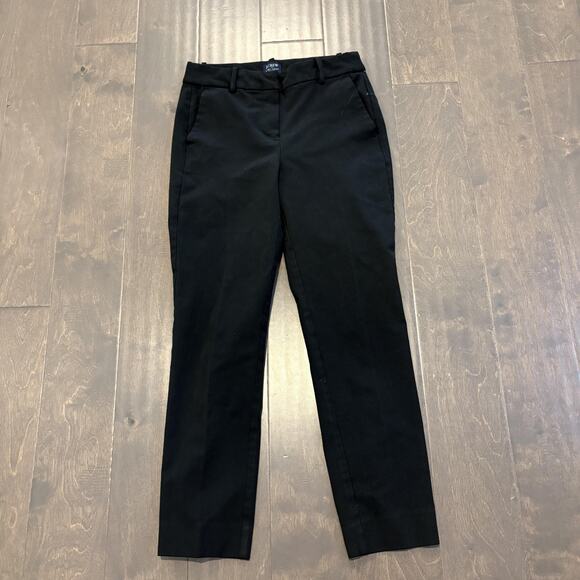 J.Crew Pants Womens 2 Black Ruby Crop Slim Ankle Dress Work Stretch Cropped - Picture 1 of 13